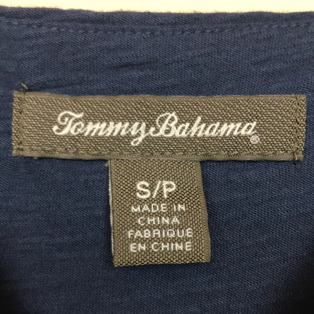 Tommy Bahama Women’s Bead Sequin Rhinestone Floral Navy Blue Tank A-Line Dress - Image 6