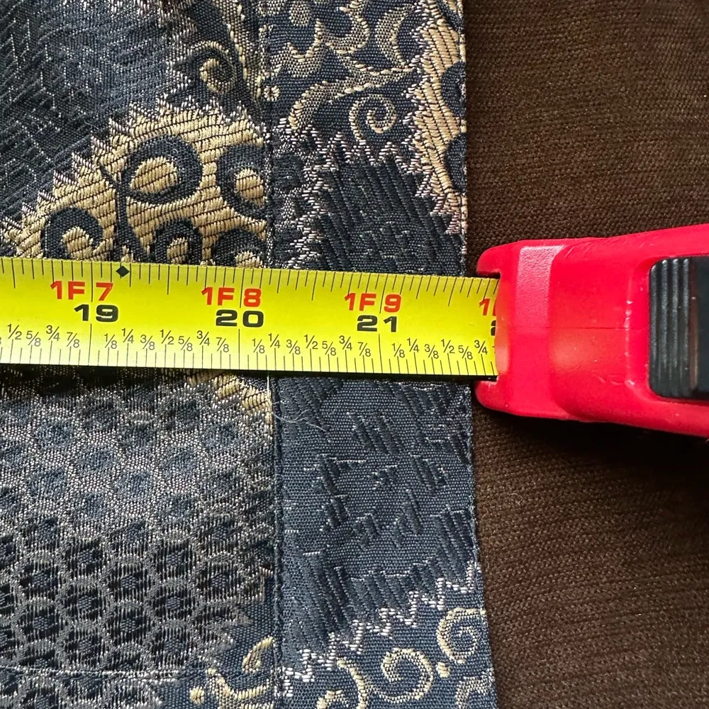 Ruby Rd  Black Gold Light Jacket Patch Pattern.Metal Buttons Front Pockets.Sz 14 - Image 14