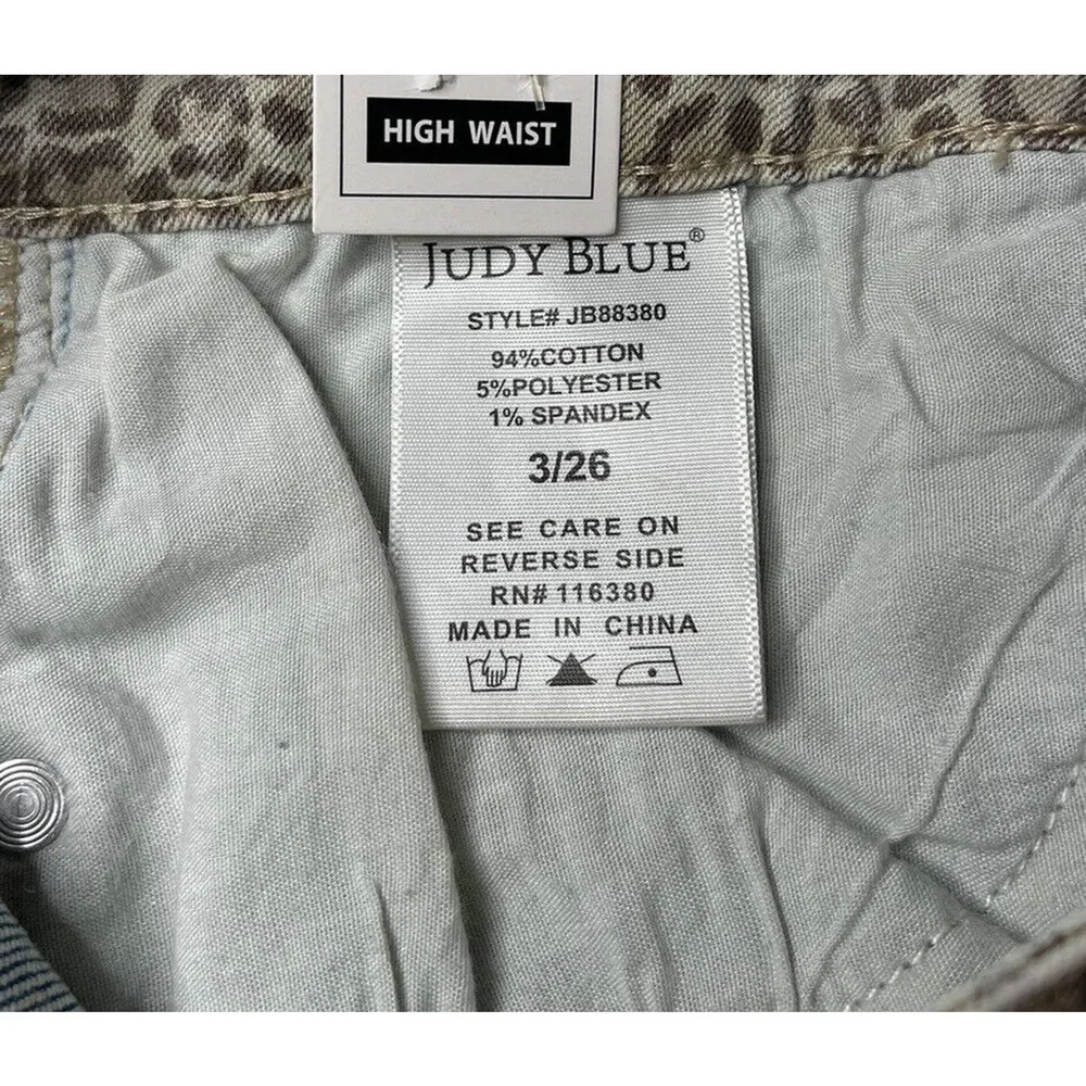 NEW Judy Blue Maya Full Size Cheetah Pocket Camo Color Block Slim Fit Size 3 - Image 9