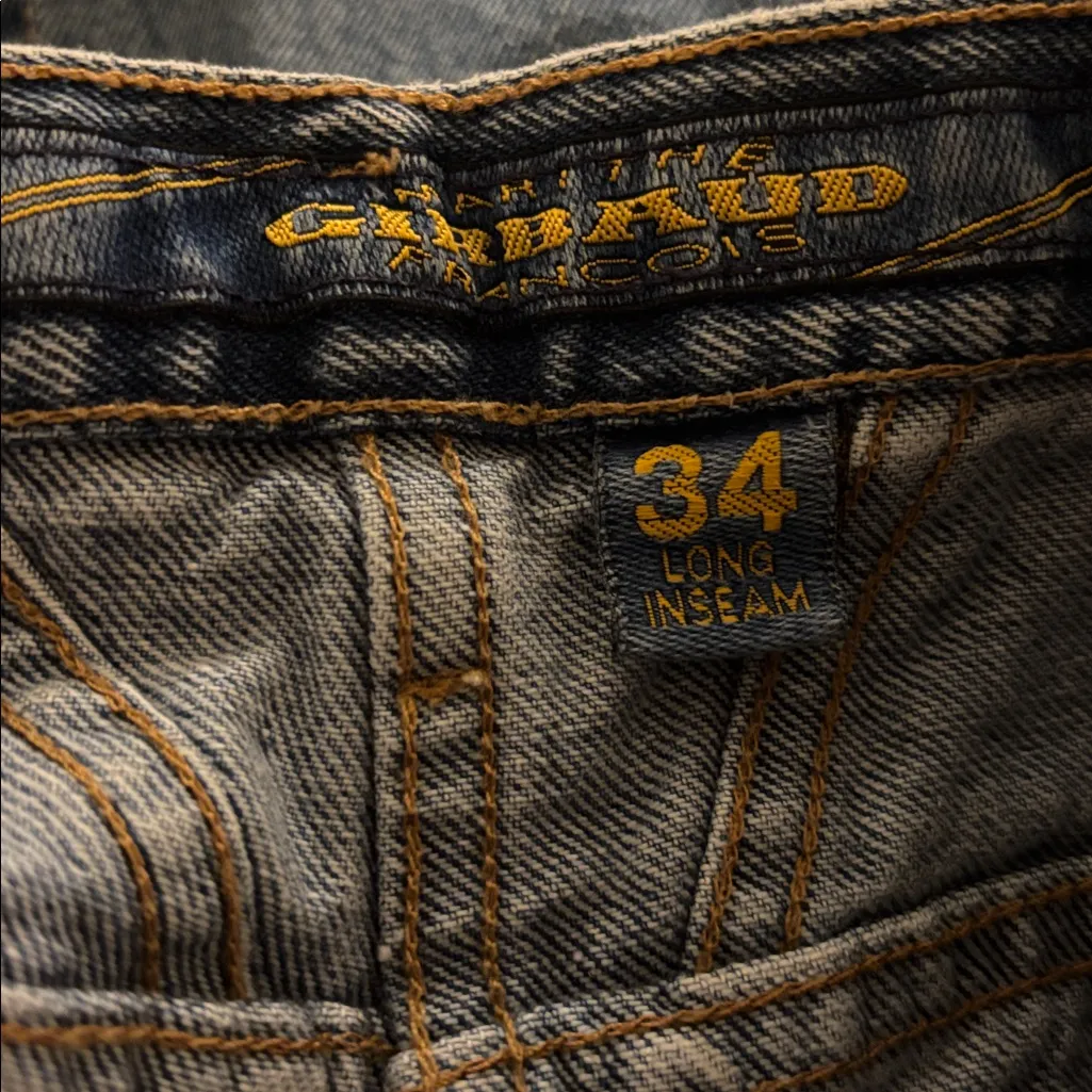 VTG 90’s Y2K Marithe Francois Girbaud Stine Wash Jeans 34 Long Tall 100% Cotton Blue Size 32 - Image 8