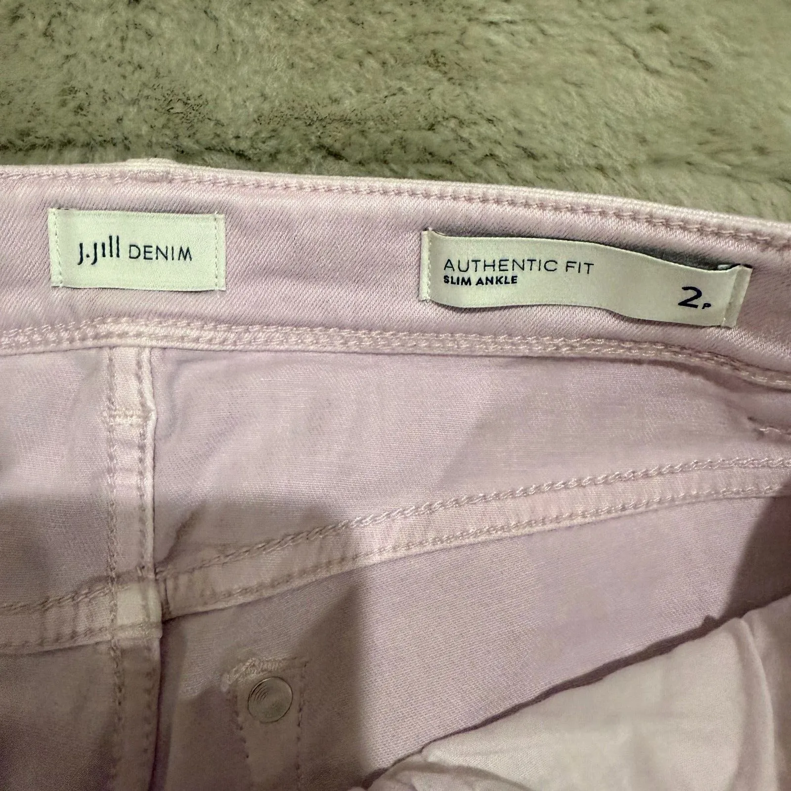 J. Jill Authentic Fit Slim Ankle Pants Lavender Size 2 Petite Stretch Comfort Purple - Image 3