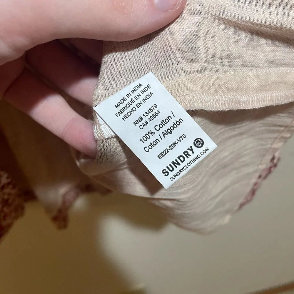 NEW Sundry Sz 2=US S Small Evereve Ditsy Smocked Dress Floral Blouson Mini Dress - Image 8