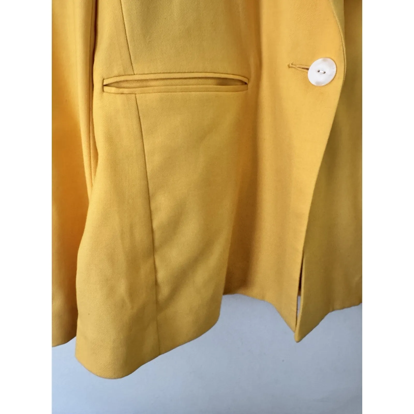 Rag & Bone Bonnie Wool Blend Yellow Blazer Jacket Size 10 - Image 5