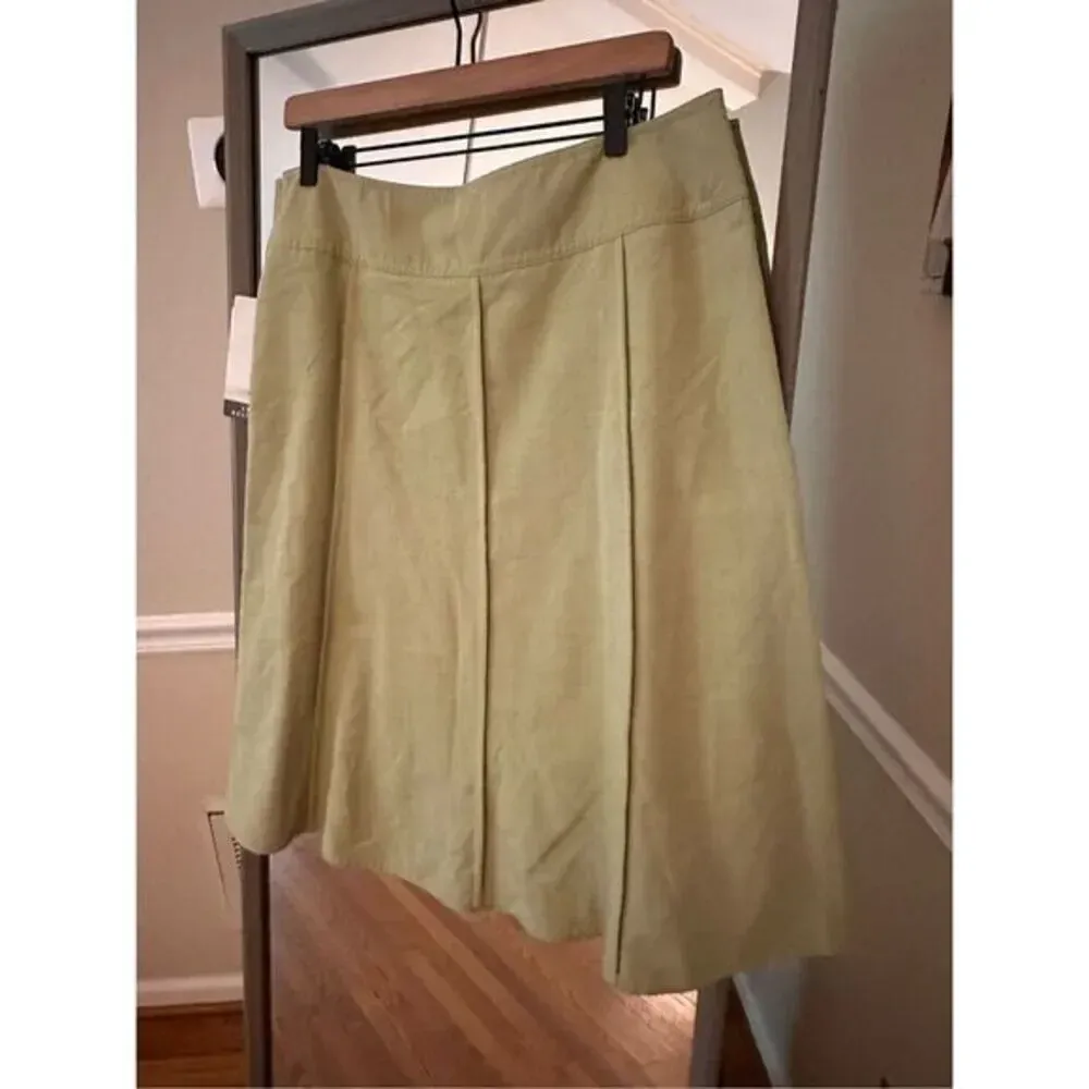 I Emma James Pleated Midi Skirt Size 14 NWT Green‎ - Image 2