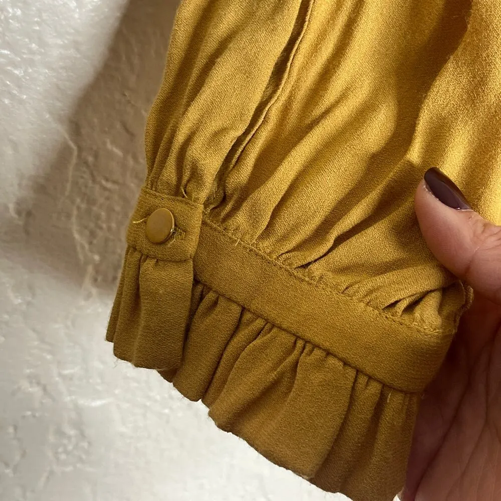 Maeve by Anthropologie Women's Goldie Tiered Tie Neck Blouse Size XS - Image 3