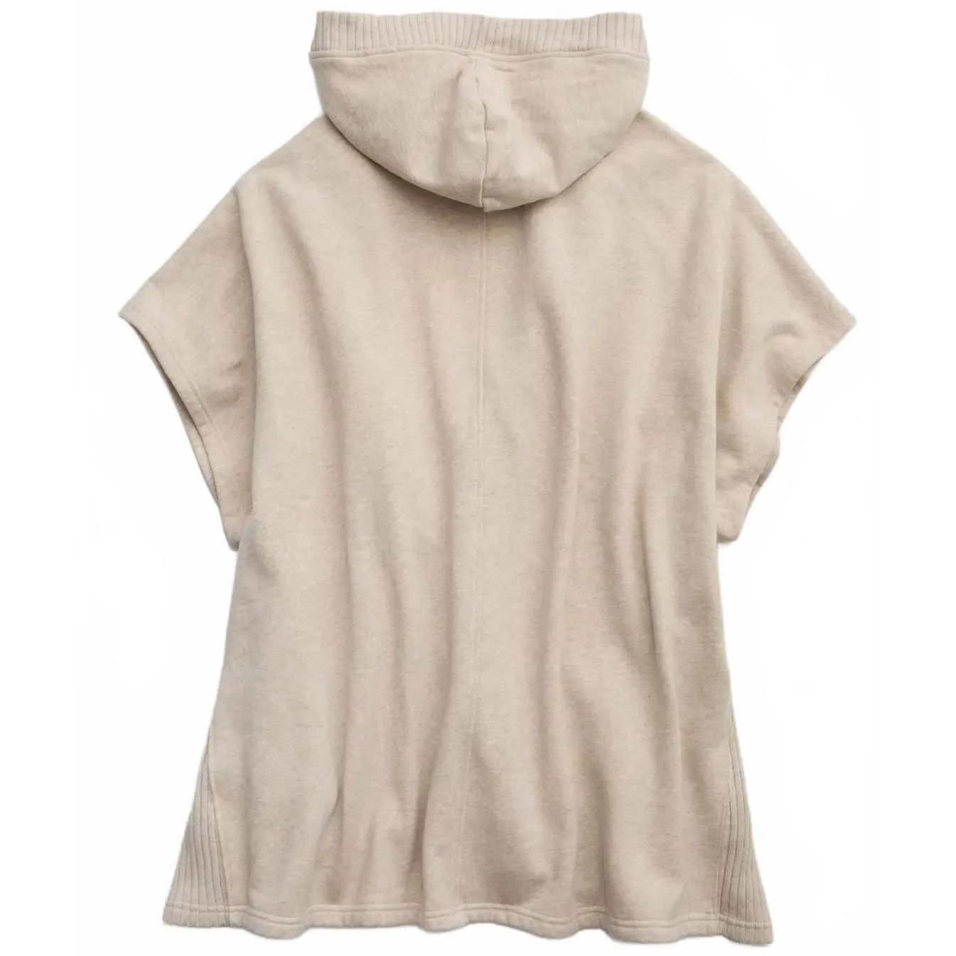 AE Aerie Hooded Fleece Cape American Eagle NWT Heather Frost Size L/XL - Image 4