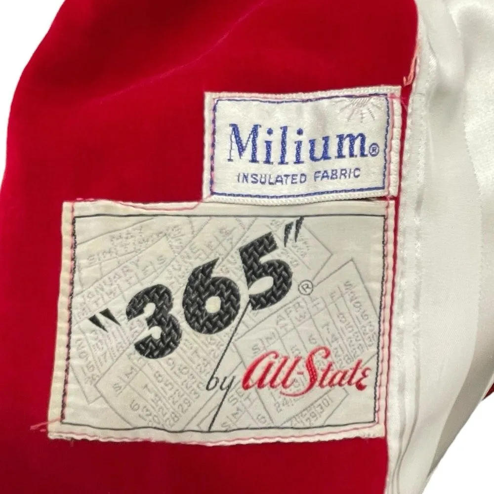 Vintage 1950s Red Velvet Long Evening Swing Coat Size Medium Rockabilly Festive - Image 12