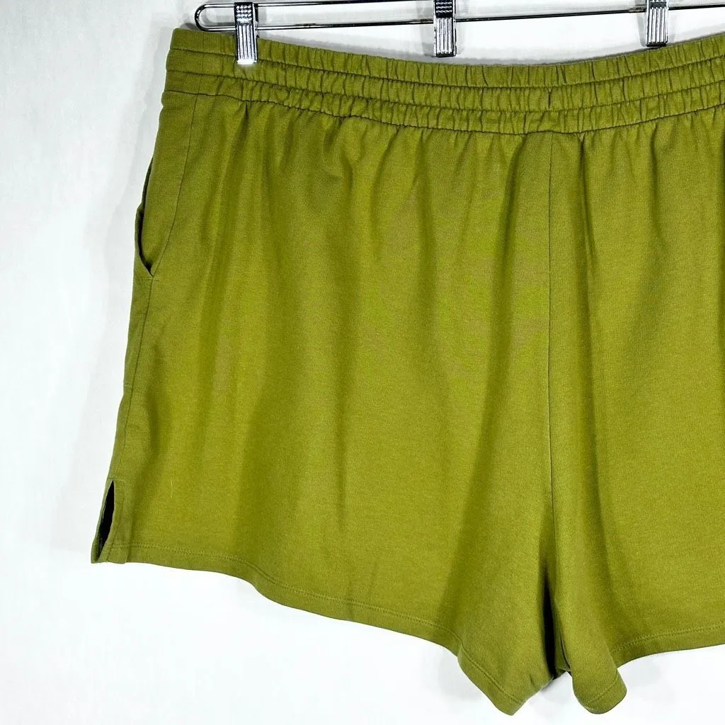 Ava Viv Plus Size 3X Shorts Army Green Pockets Solid Elastic Waist Pull On - Image 7