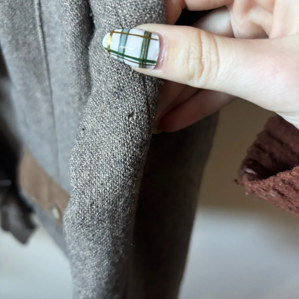 CAbi Brown Ruffled Wool Blazer - Image 6