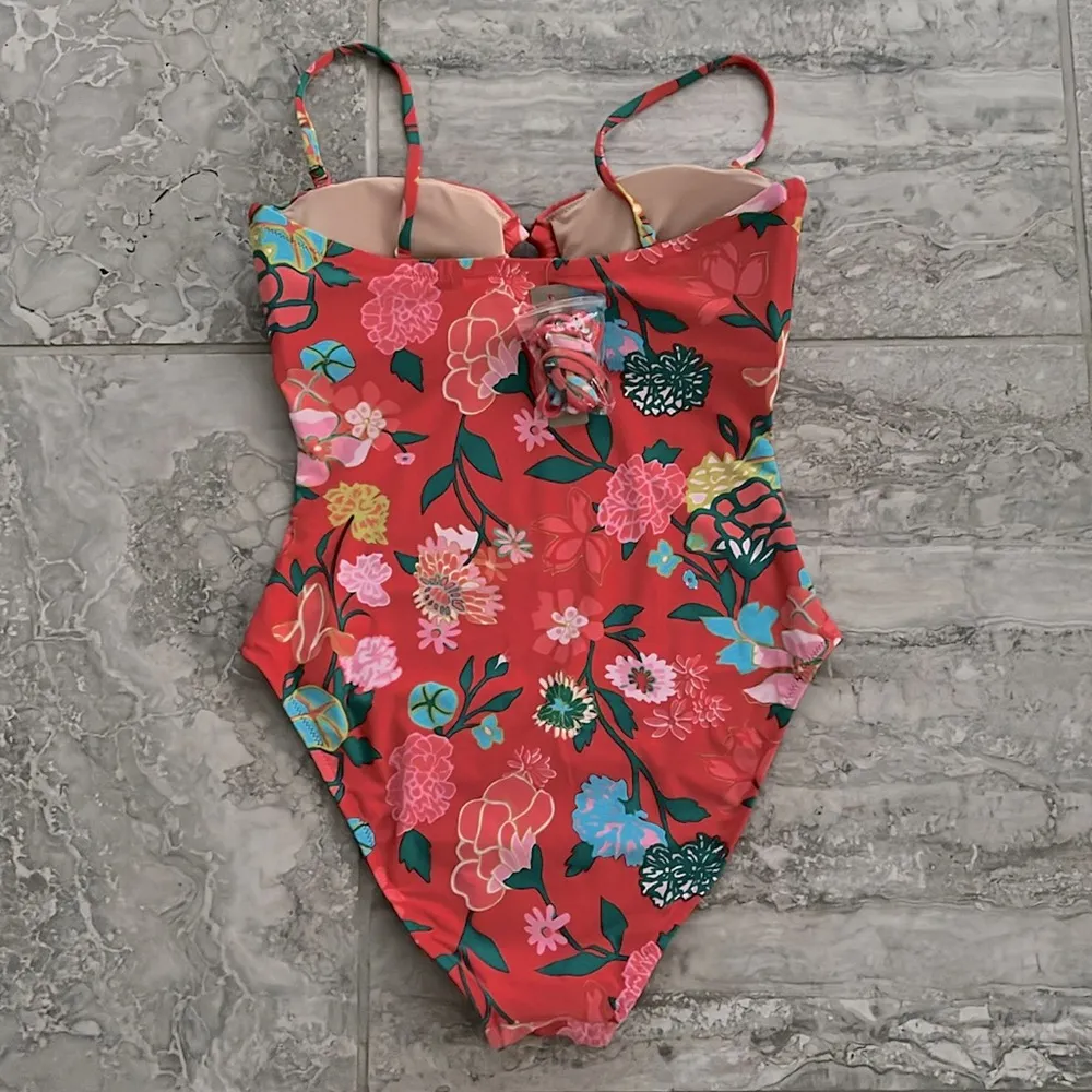 J.Crew Bandeau Ring One-Piece in Painted Floral, Size 8 New with Tag - Image 8