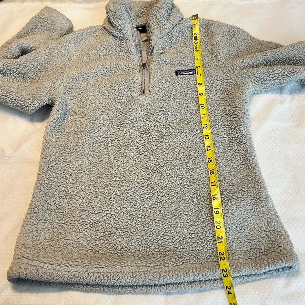 Patagonia Fleece Sherpa 1/4 Zip Pullover Gray Women’s Size XS - Image 10