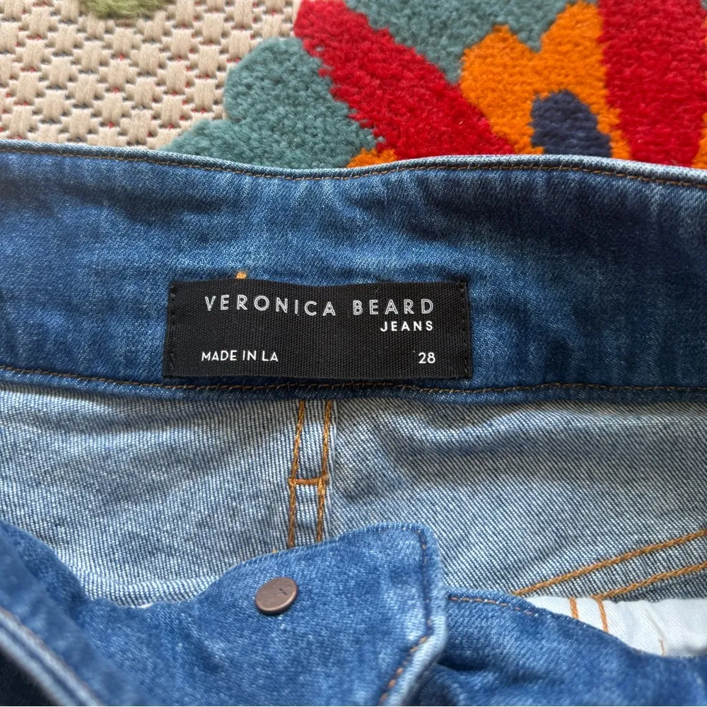 Veronica Beard Jaylen Denim High Waisted Shorts Jaylen Short in Cornflower - Image 3