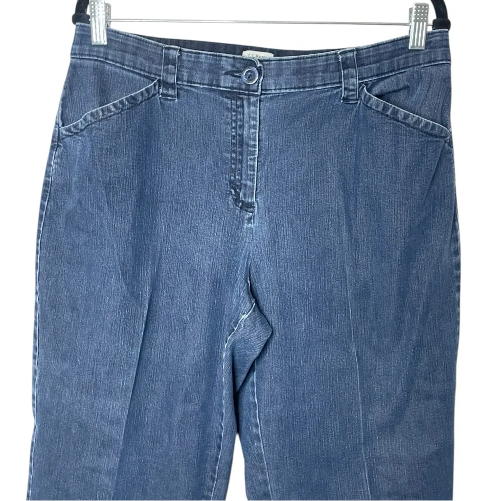 LL BEAN Women’s 90’s Classic Fit Comfort Waist Straight Leg Jeans, 14 Petite Blue Size 14P - Image 2