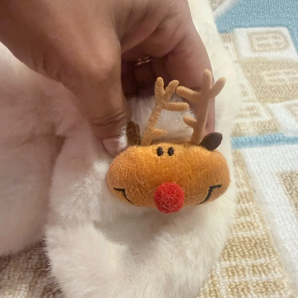 Women's Fluffy Reindeer Slippers - Image 3