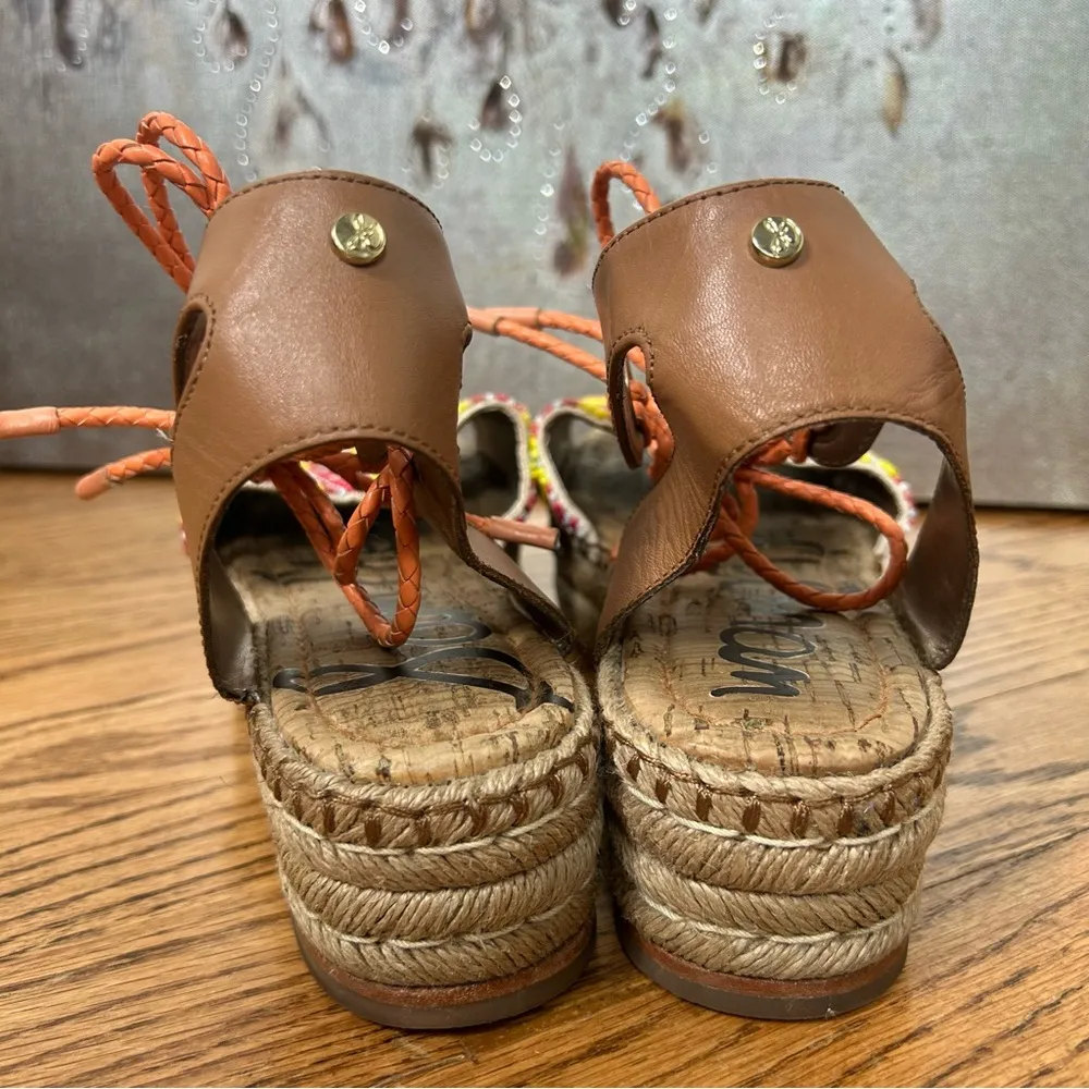 Sam Edelman | Neera Beaded Platform Espadrille Sandals Size 8.5 - Image 4