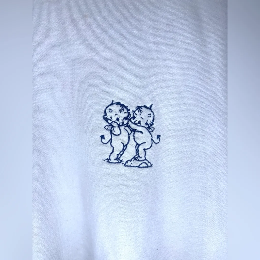 JOHN GALT Women’s Angel/Devil Embroidered Crewneck Sweatshirt - Image 5