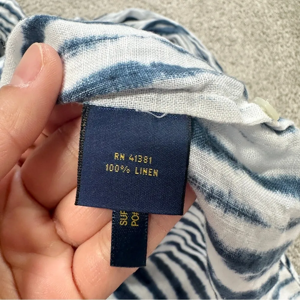 Polo Ralph Lauren Women’s 100% Linen Shibori Off - Image 11