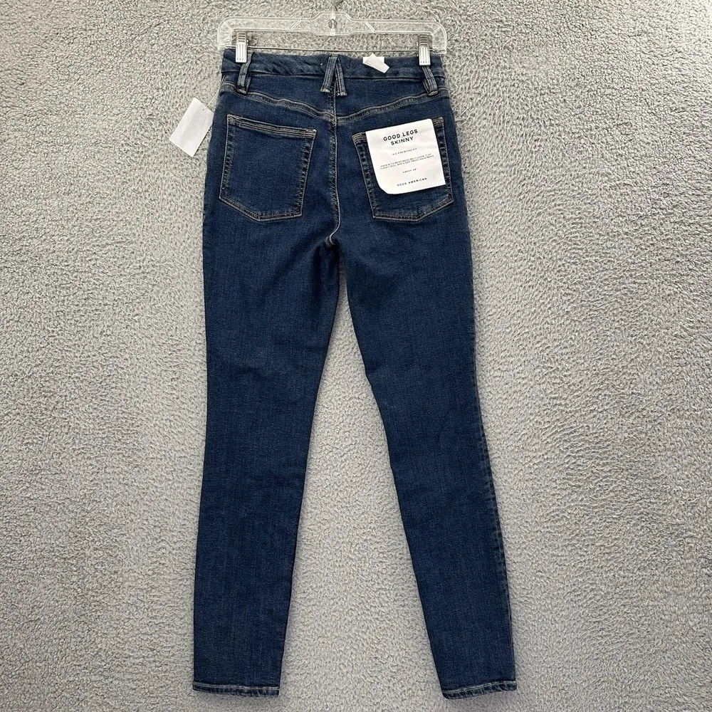 NWT Good American Good Legs Skinny Jeans Mid Rise Organic Cotton Women 6/28 x 28 - Image 2