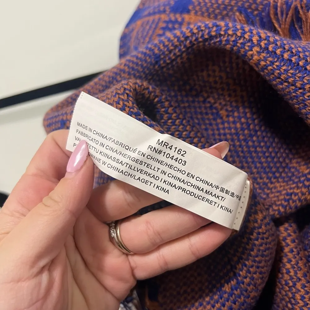 Moon River Orange Plaid Knit Mini Skirt Size Medium - Image 6