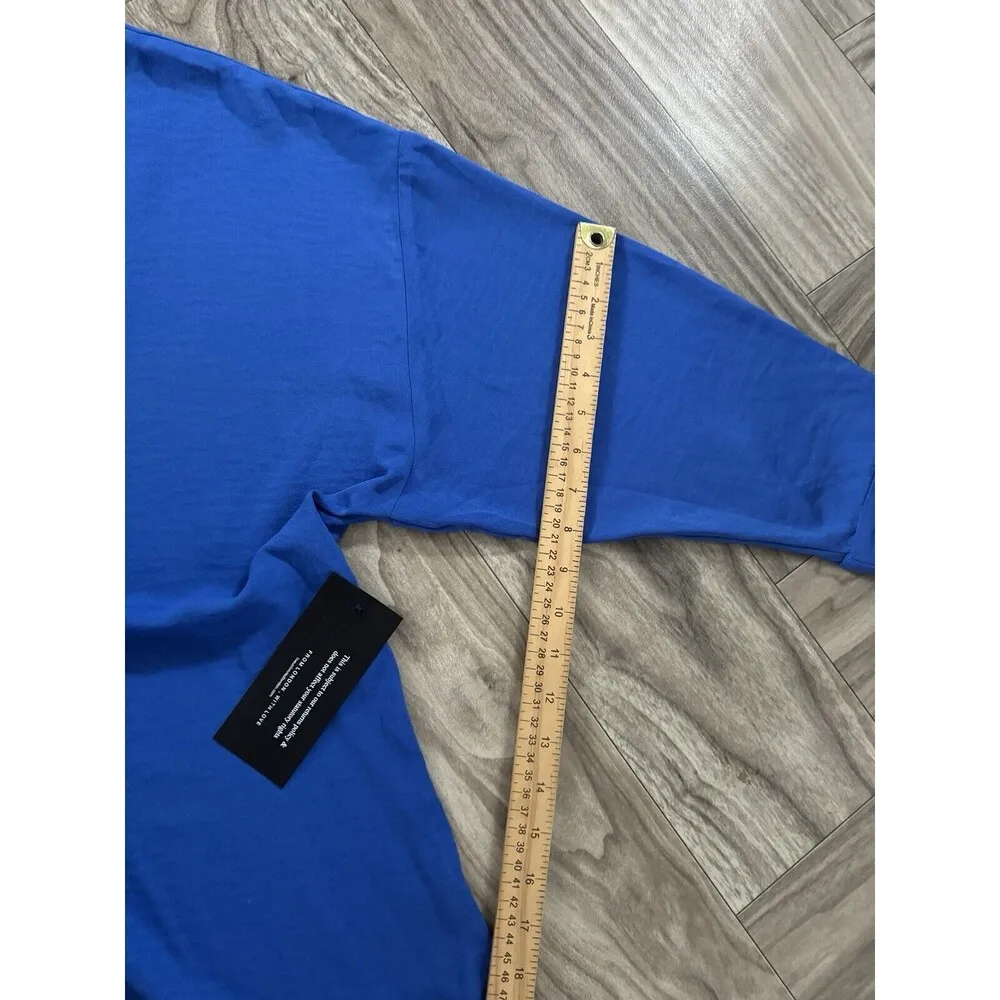 Live Unlimited London Kelly Blue V Neck Button Relaxed Fit Blouse size XL - Image 9