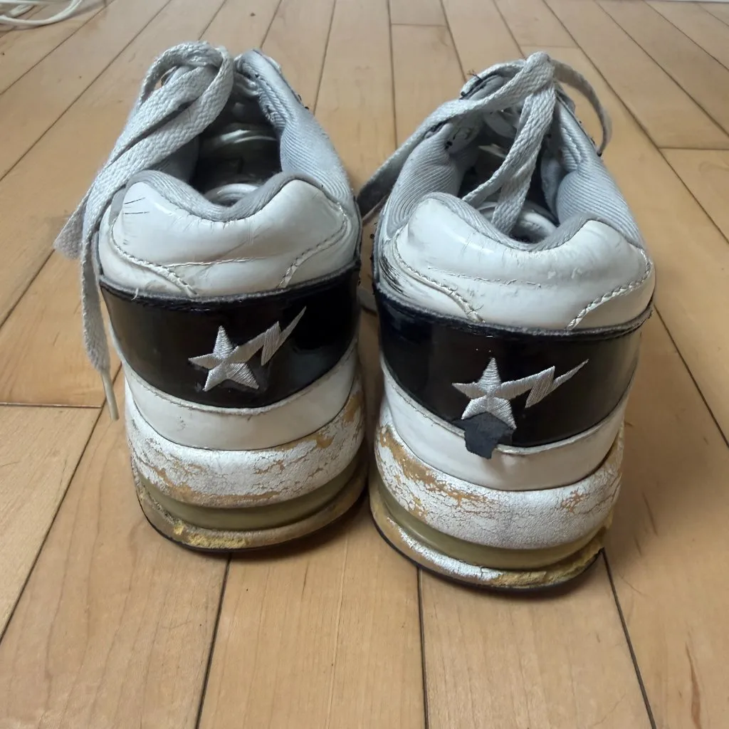 BAPE Black & White Star Sneakers Size Men's 5.5/ Women's 7.5 - Image 6