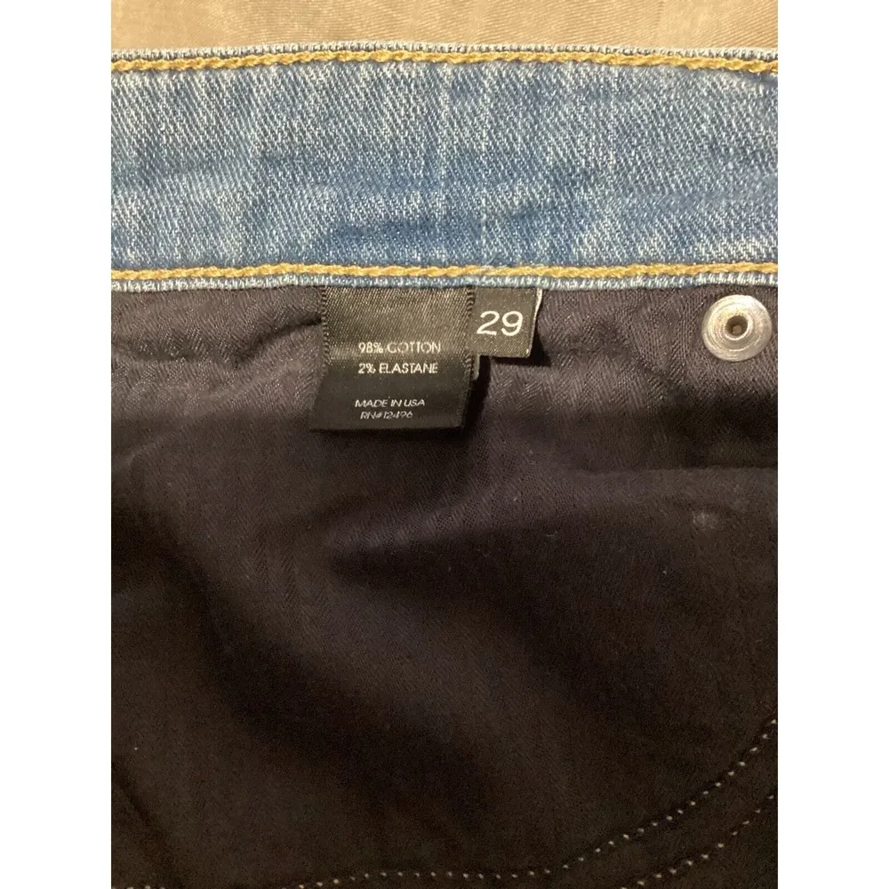 Parker Smith Straight Leg Cropped High Rise Jeans 29 Light Wash - Image 6