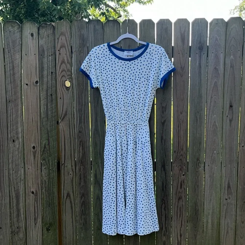 70s Vintage Lanz originals polka dot dress 60s • modest dress - Image 4