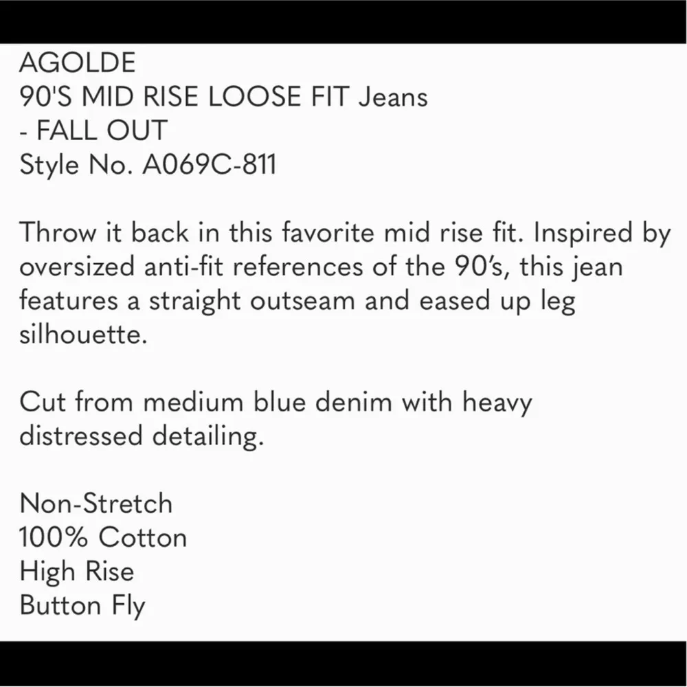AGOLDE 90'S MID RISE LOOSE FIT Jeans - FALL OUT 30 - Image 7