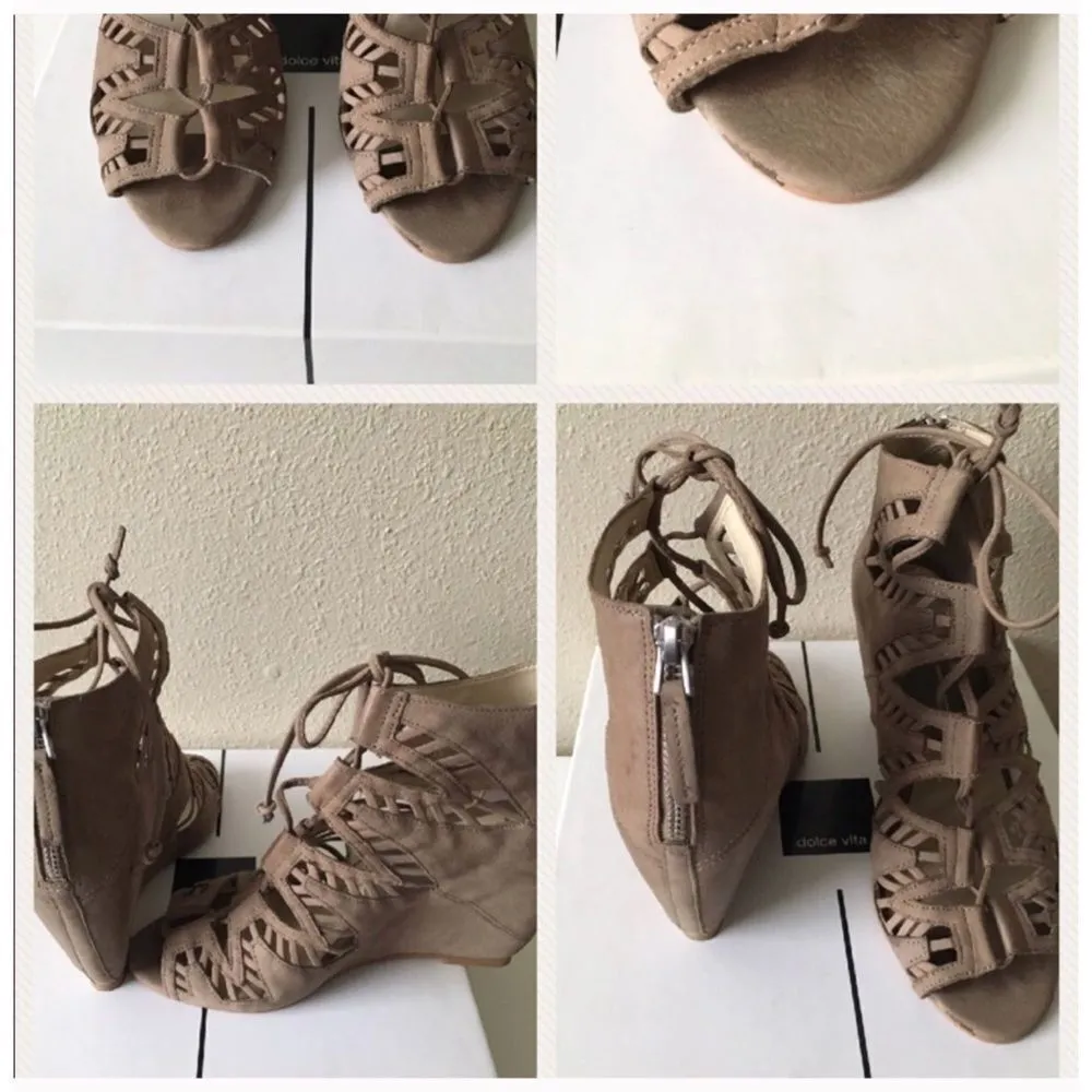 ✨ Women's Pink Shandy Wedge Sandals - Image 4