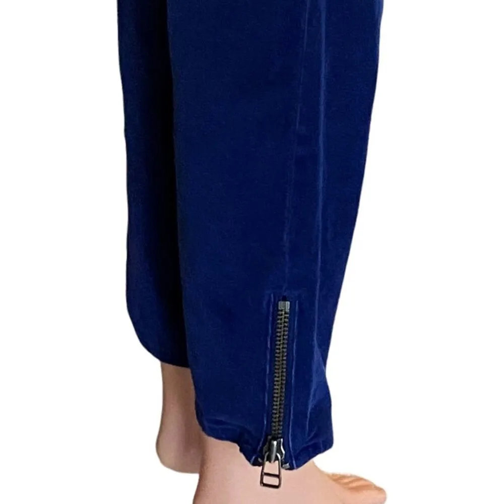 VICTORIAS SECRET Blue Mid Rise Capri Zipper Pockets Pants ~ Women's 12 - Image 4