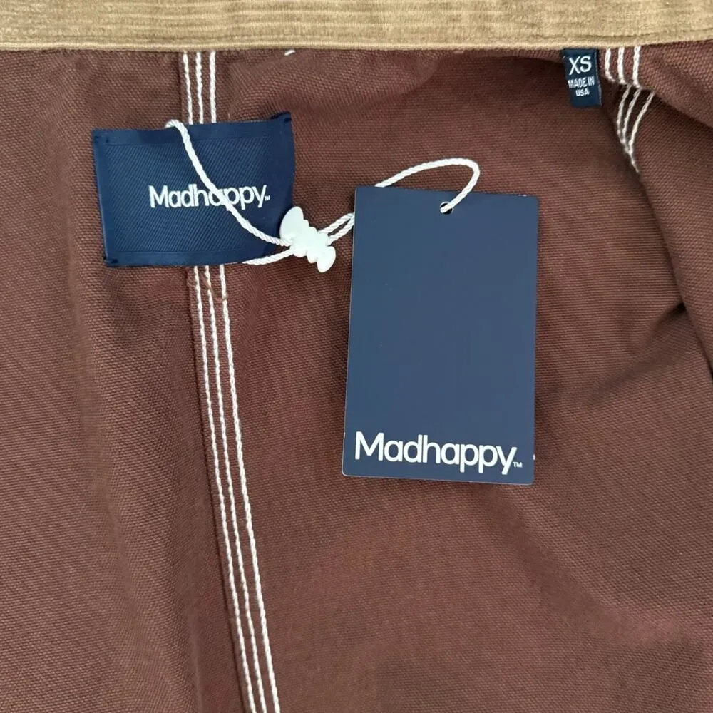 Madhappy Work Jacket Chore Coat Unisex Oversized Corduroy Collar XS or S NWT - Image 5