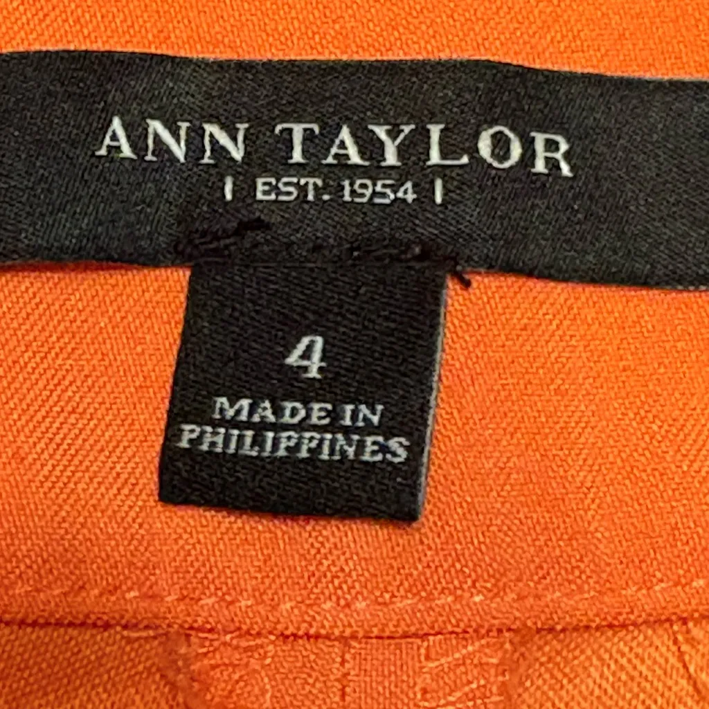 Ann Taylor High Waist Orange Shorts - Image 4