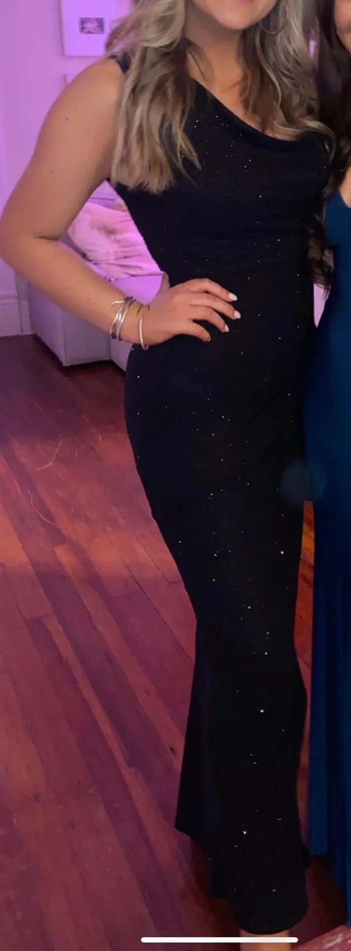 Windsor Black Glitter Formal Dress - Image 3