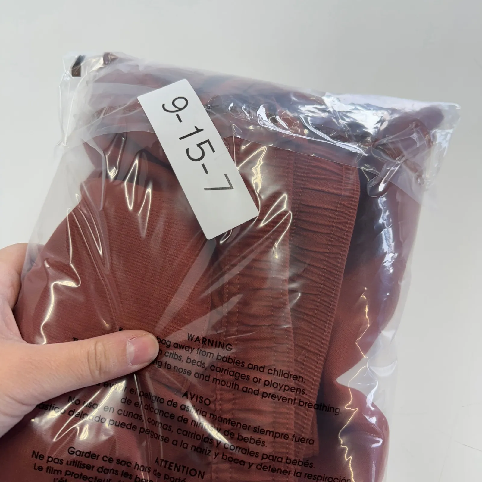 Industry Pants‎ Womens Large Orange Linen Blend Wide Leg Drawstring Pockets Brown Size undefined - Image 8