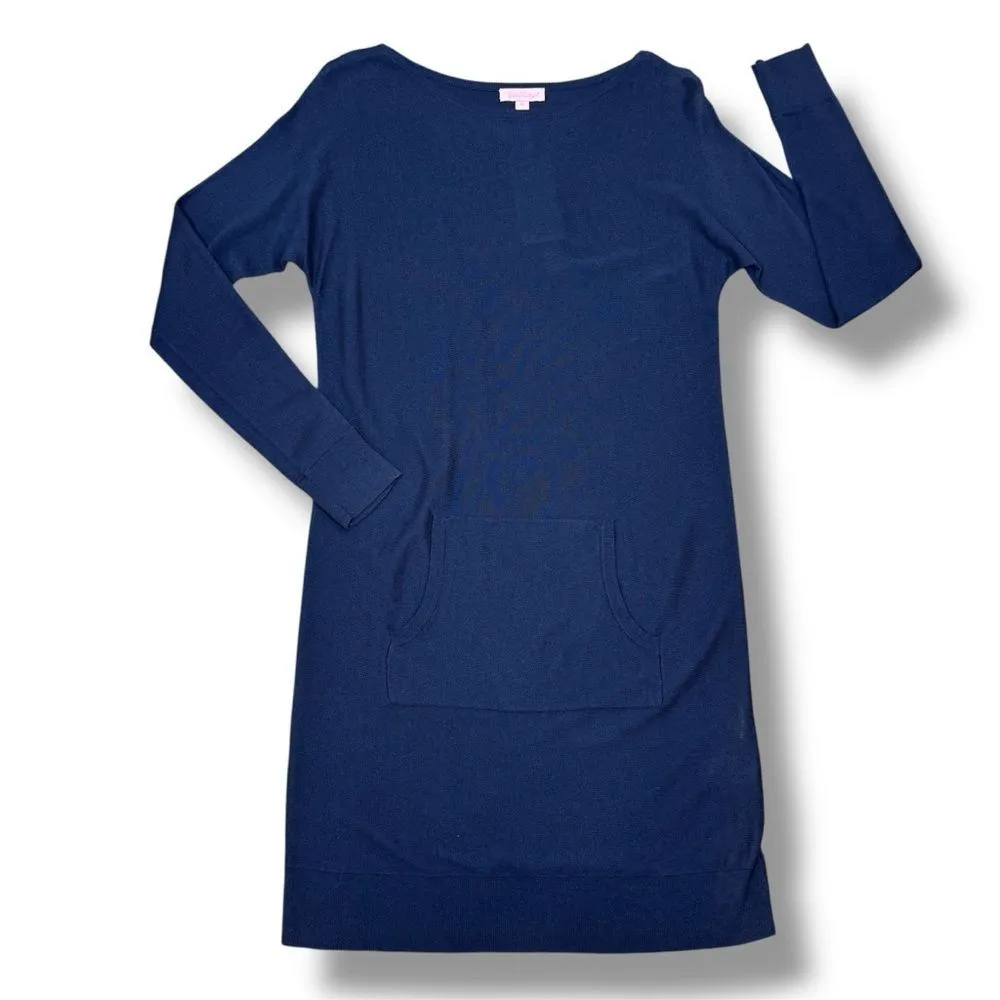 Lilly Pulitzer Jupiter Knit Sweater‎ Shift Dress Navy Blue XS Long Sleeve - Image 13