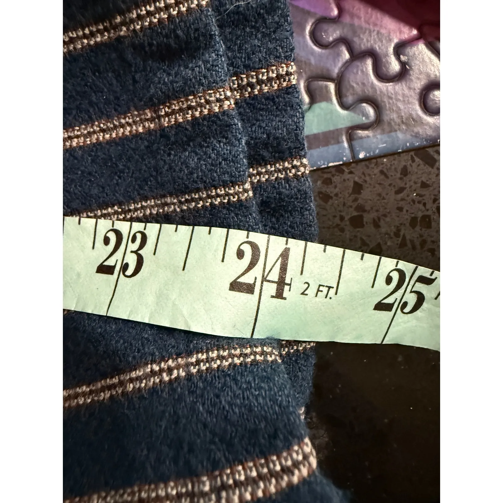 Vintage Ralph Lauren Country Striped Denim Overalls Shorts Women Size 8 Blue - Image 6