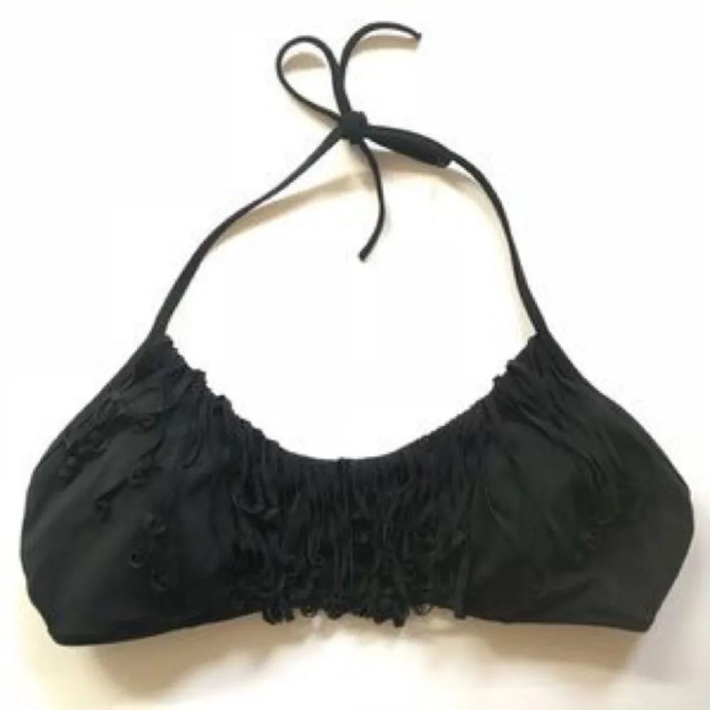 ✨Victoria's Secret Black Fringe Halter Bikini Top✨ - Image 2