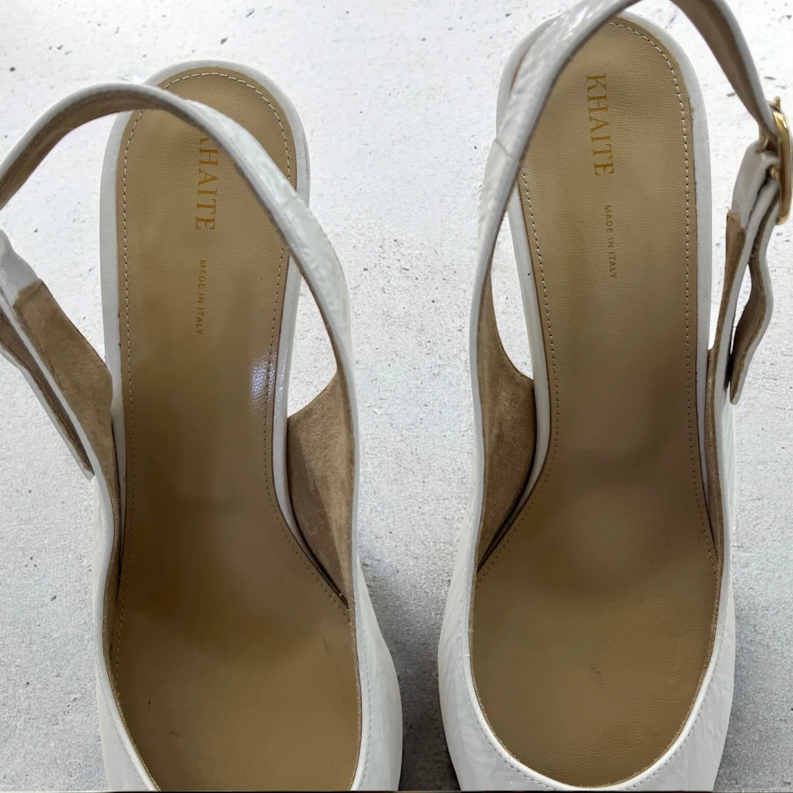 KHAITE River Slingback 75 Pump in‎ White Size 10 - Image 5