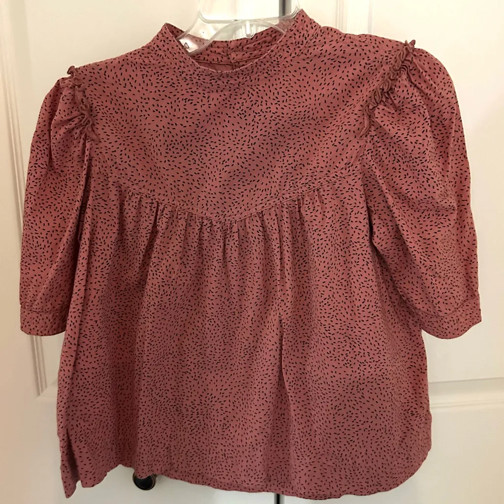 Anthropologie Citizens Of Humanity Top Dorothy Puff Sleeve Blouse Pink — Size S - Image 5