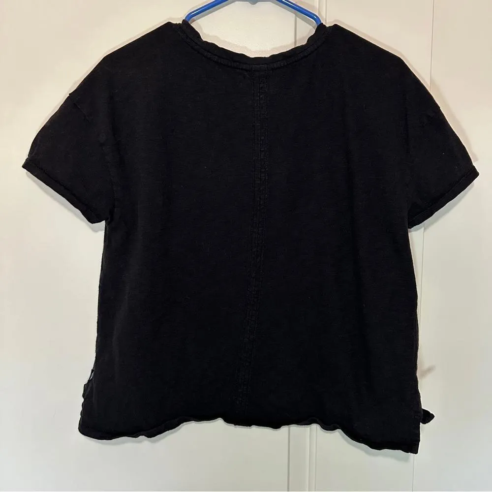 The North Face‎ Black Cropped Tee 100% Cotton Size: Medium - Image 4
