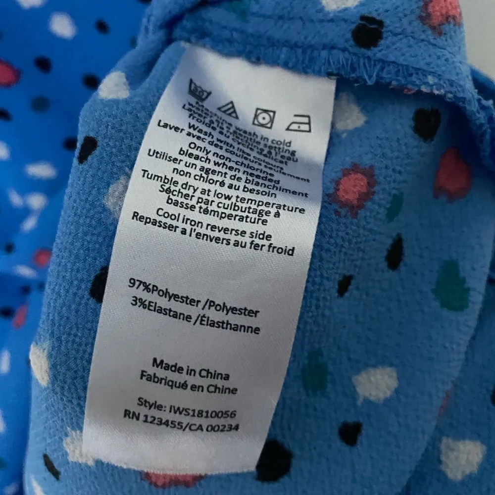 Isaac Mizrahi IMNYC Blue Dot Ruffle Sleeveless Blouse – Size M - Image 5