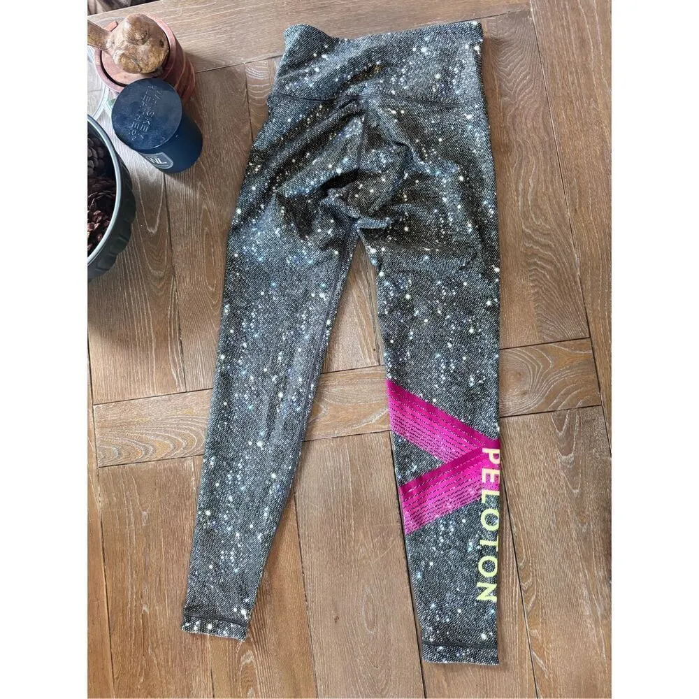 Peloton x WITH Women’s Leggings Girls Night Out High Waisted Sparkle Starlight S - Image 4
