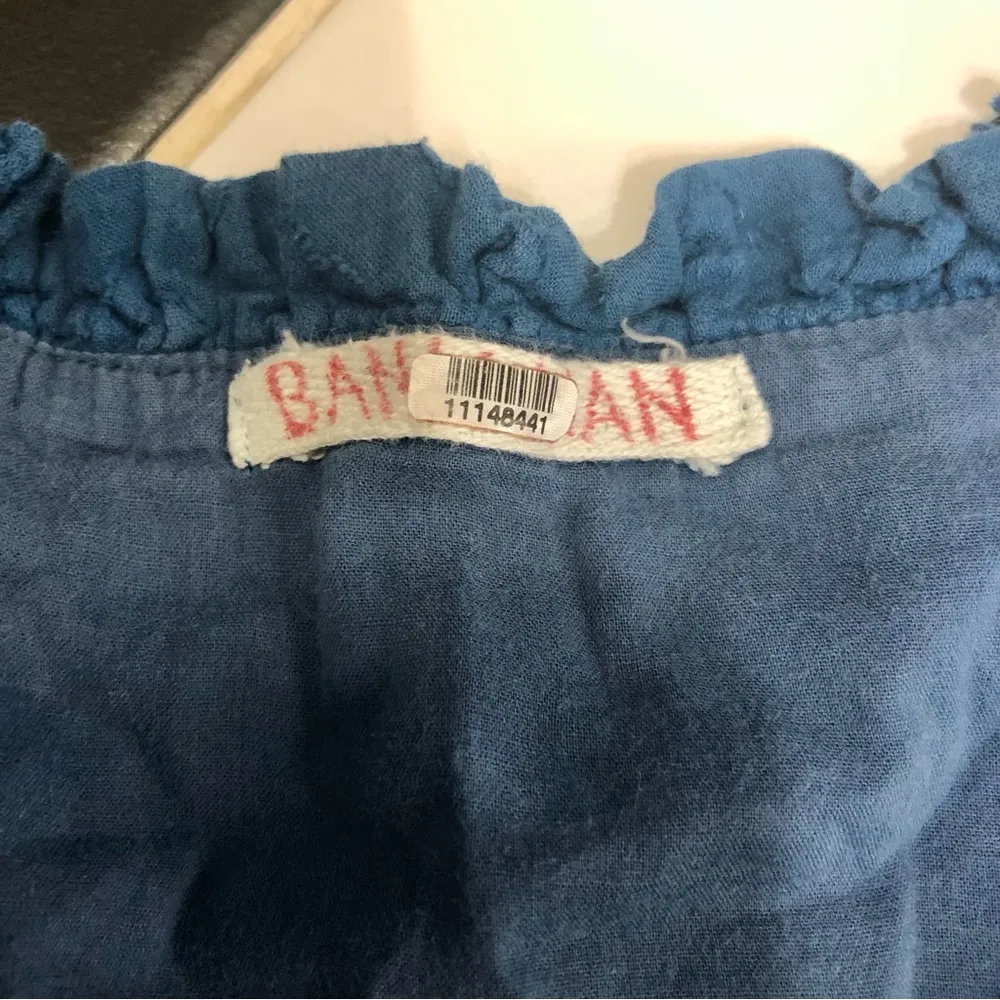 Banjanan Blue Diana Mini Dress Embroidered Floral Lace Ruffles Anthro Bohemian S Yellow - Image 11