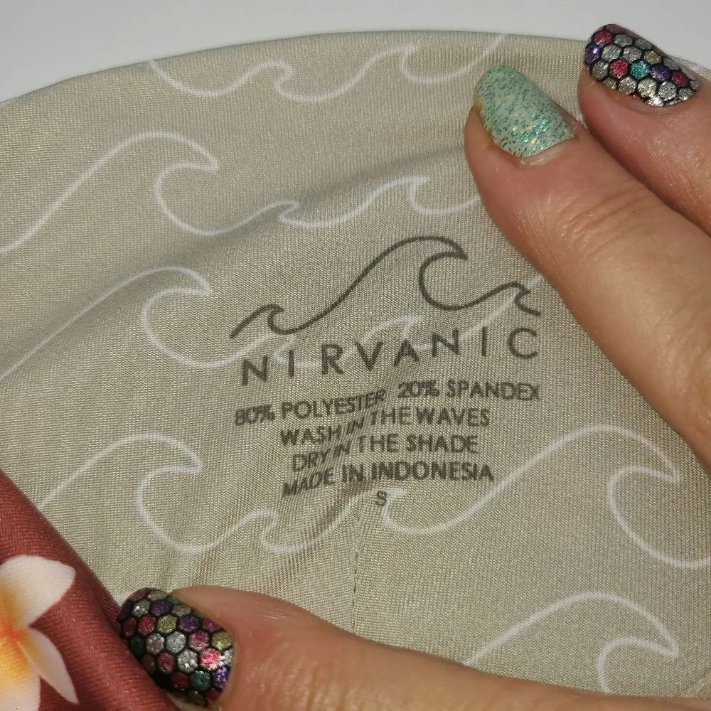 Nirvanic Swim Bikini Moana Top in Plumeria Clay (S) - Image 6