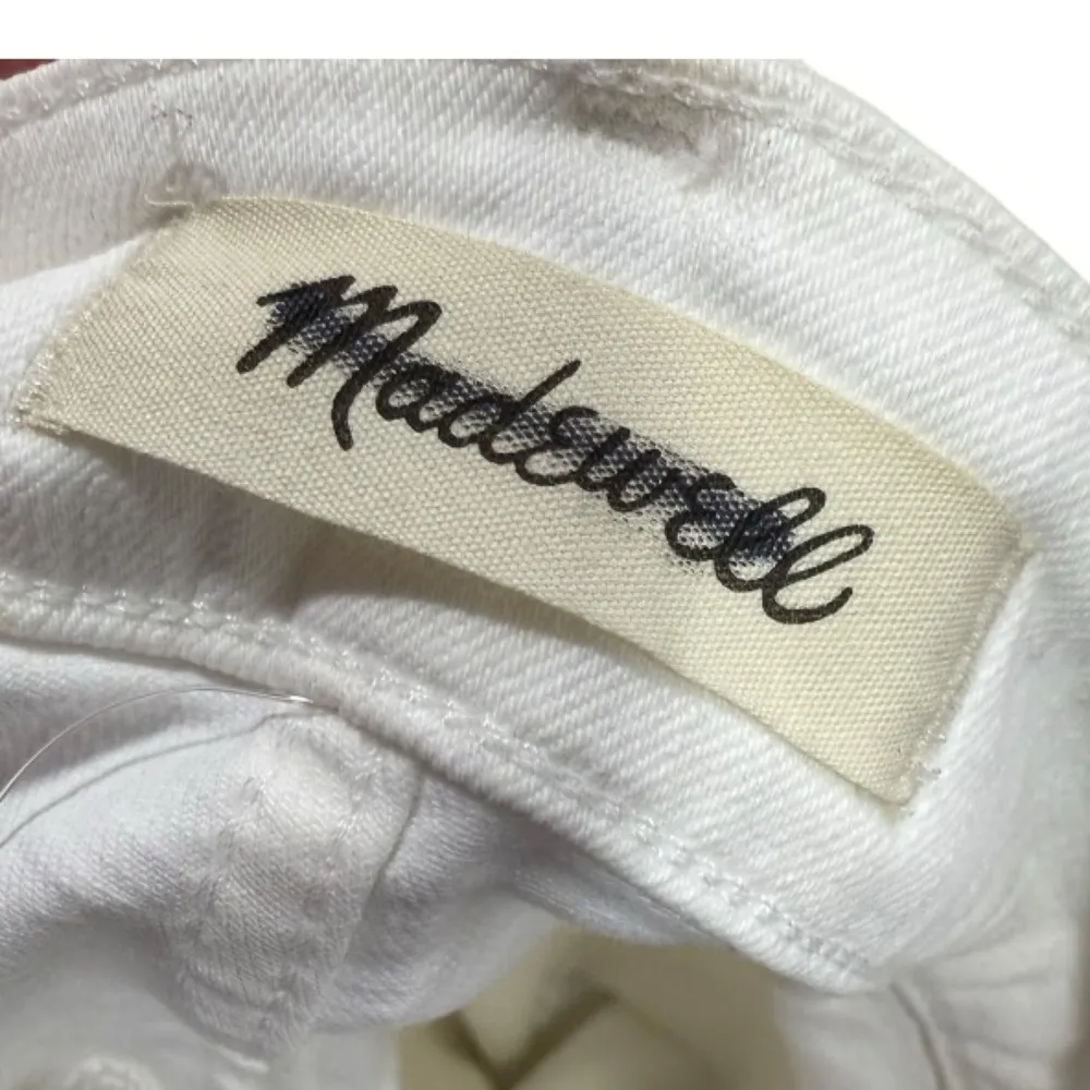 NWT Madewell The Perfect Vintage Jean Tile White Raw Hem‎ Size 33 - Image 3