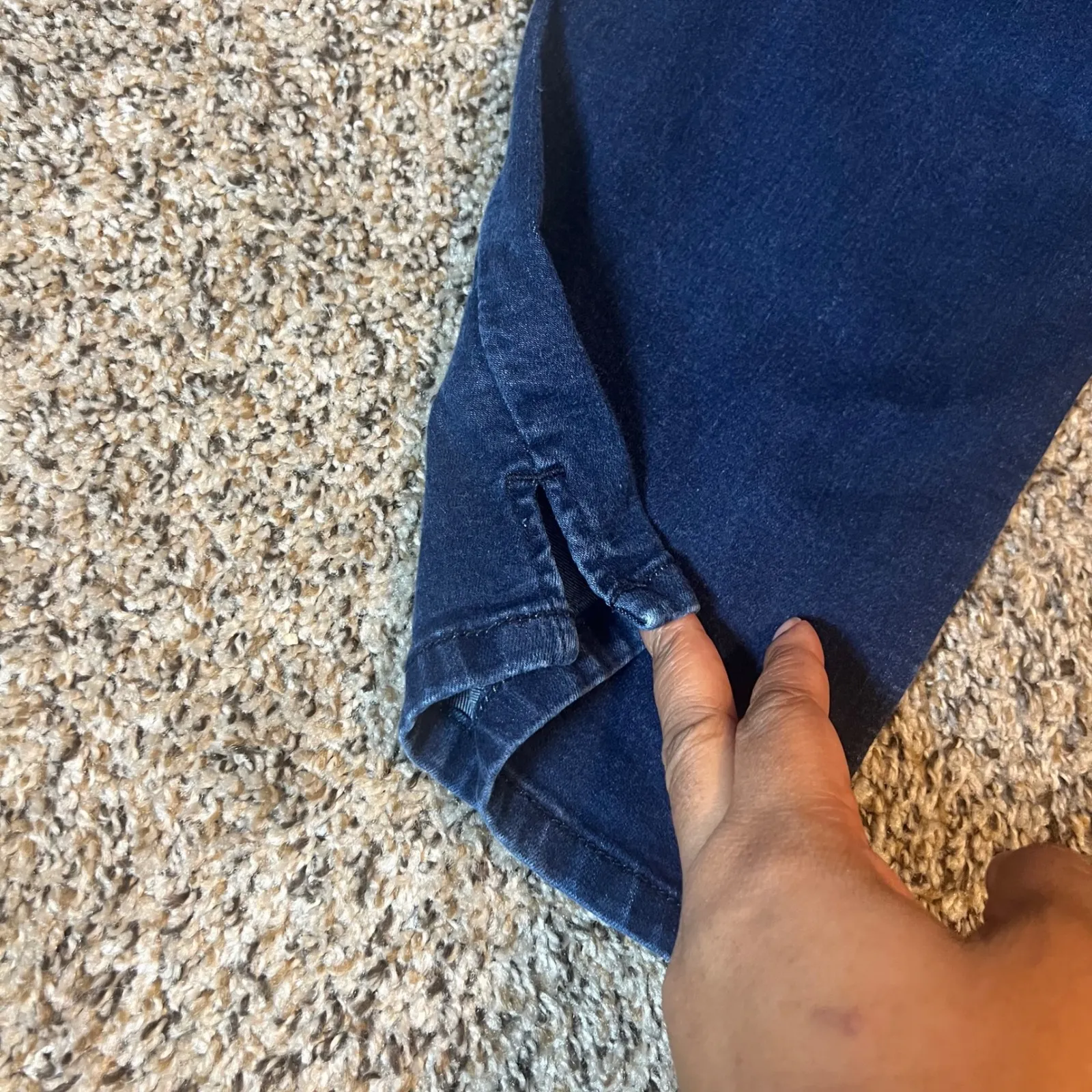 Croft & Barrow Womens Dark Wash Cropped Straight Leg Jeans Size 10 - Image 8