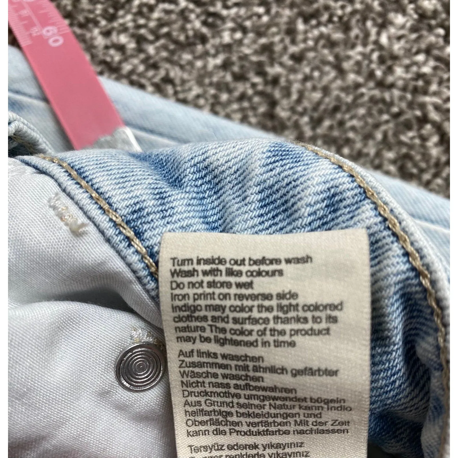 Mavi High Rise Mom Jeans Light Wash 100% Organic Cotton Blue Size 28 - Image 5