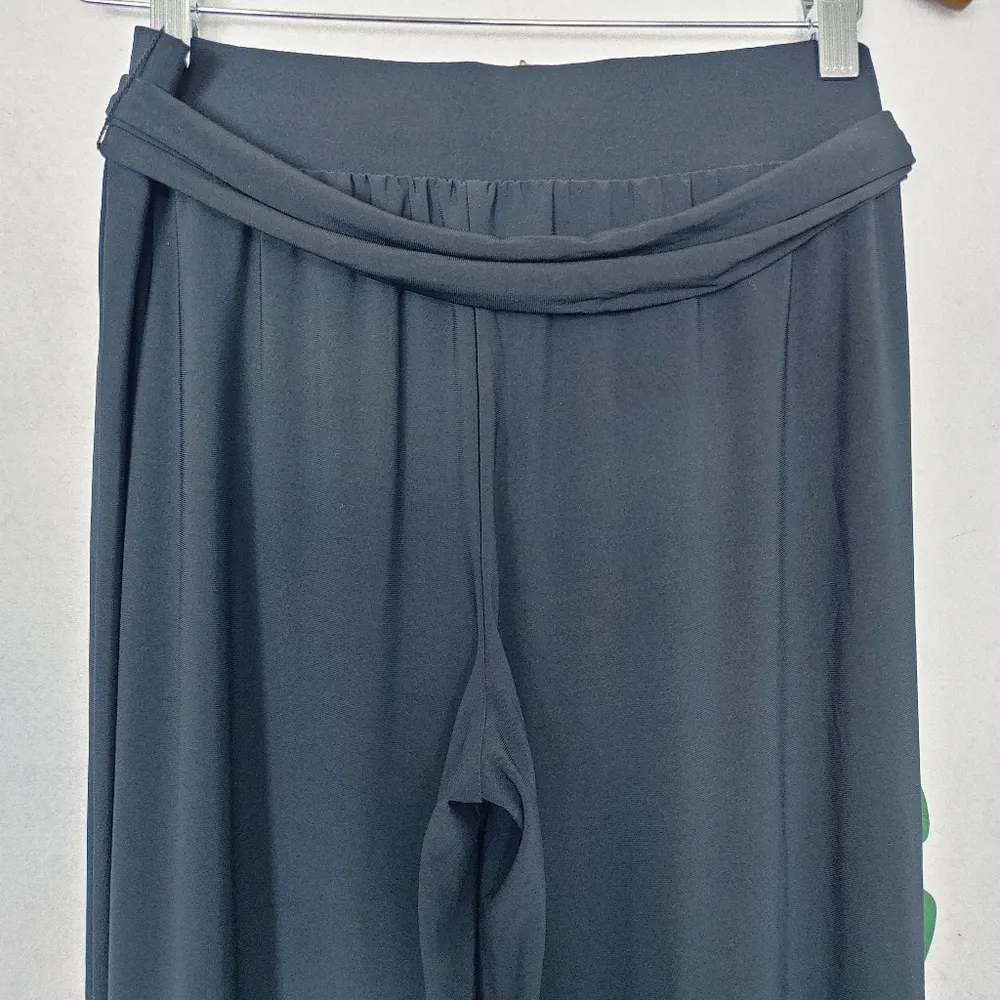 Cato Flowy Elastic Wide Leg Black Pants - Image 5