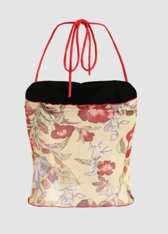 Cider Flower Halter Top - Image 3