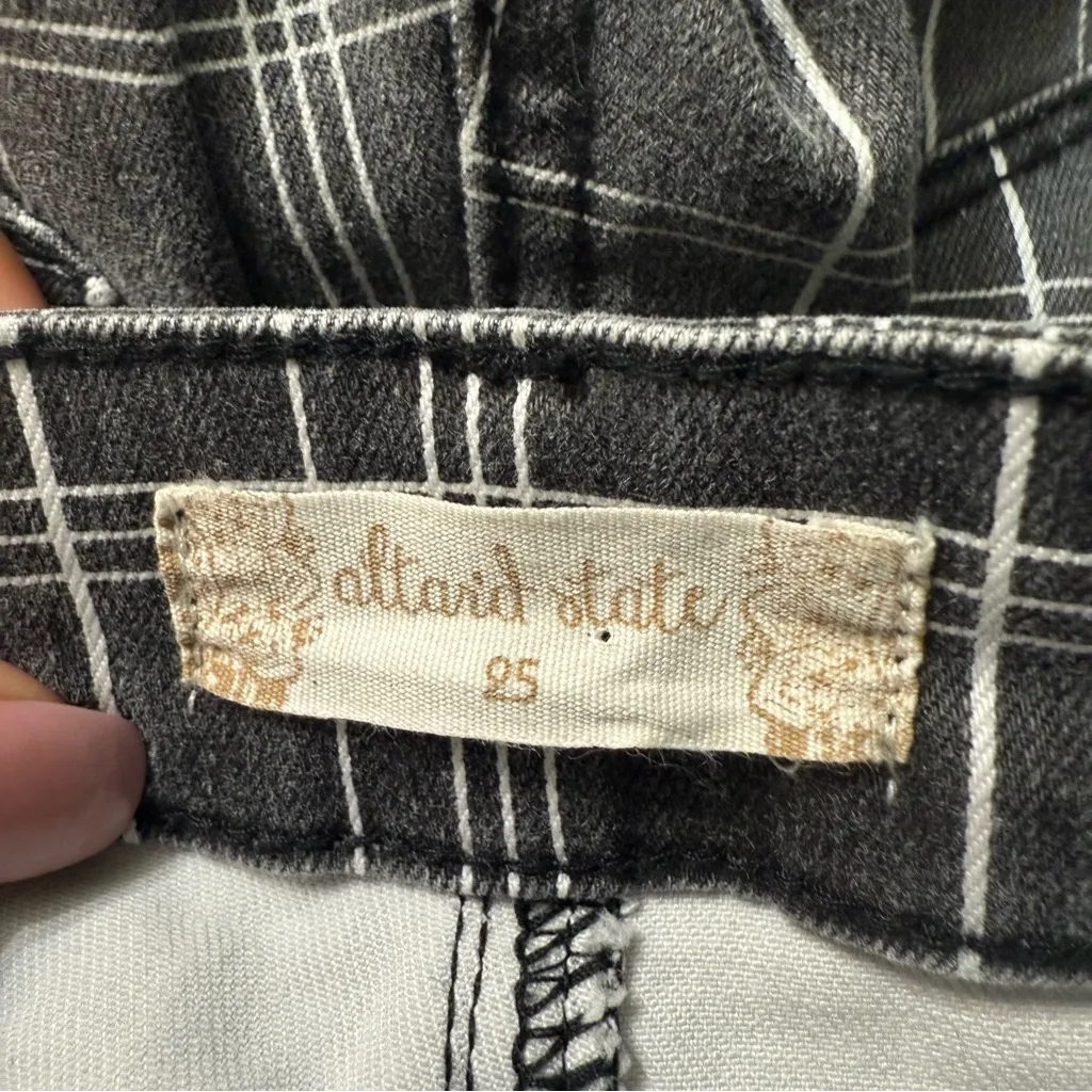 Altar’d State size 25‎ Plaid Flare Jeans - Image 3